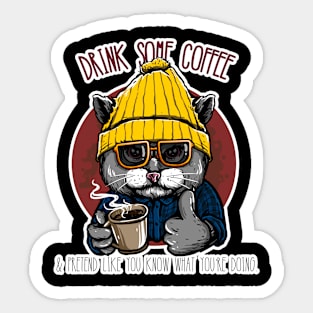 Drink Some Coffee Sticker